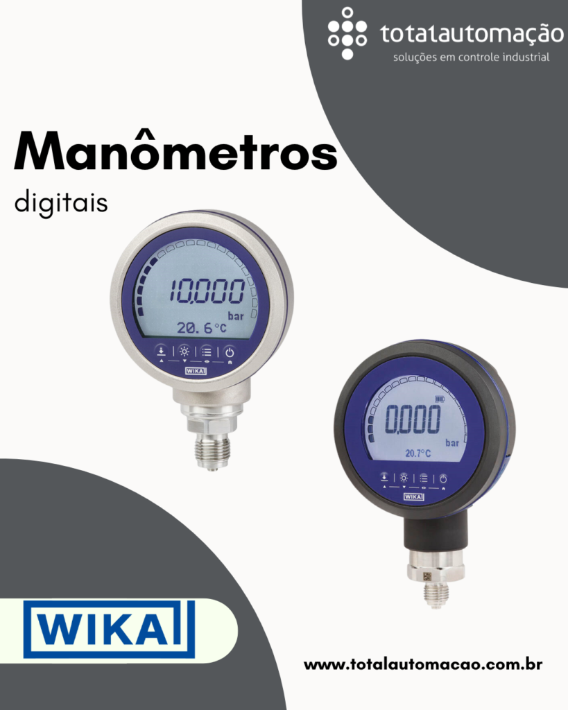 manometros digitais Wika, disponíveis na Total Automação